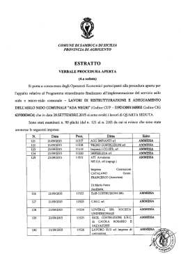 Verbale n. 4 - Comune di Sambuca di Sicilia