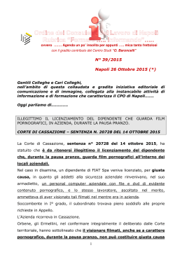 N° 39/2015 - Ordine dei Consulenti del Lavoro di Napoli