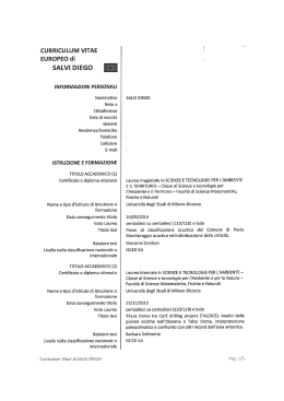CURRICULUM VITAE EUROPEO di