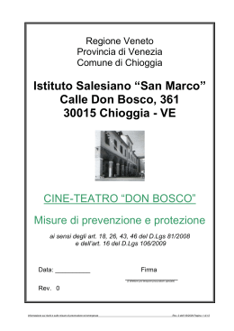 DVR - CHIOGGIA - Teatro Don Bosco