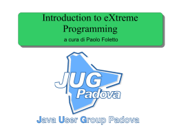 Introduction to eXtreme Programming