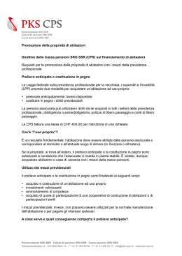 CPS Direttive promozione proprietà d`abitazioni