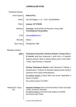 Cv Europeo Italiano
