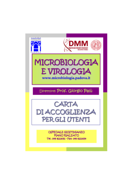 Carta Accoglienza Microbiologia Gennaio 2015 DEF