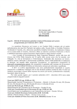 comunicato - CPT Taranto