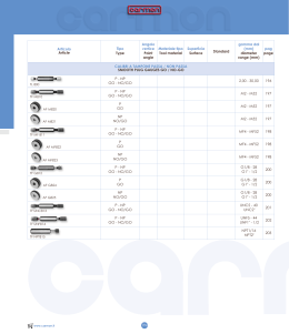 Scarica pdf indice e parametri di lavorazione