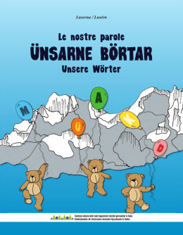 Le nostre parole Unsere W&ouml;rter - Centro Documentazione Luserna