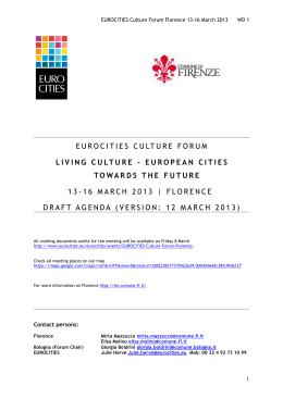 eurocities culture forum living culture