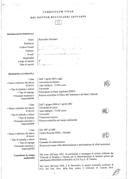curriculum vitae - Liceo Classico Statale "G. Palmieri"