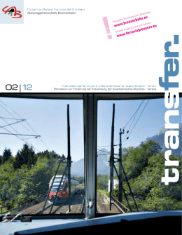 TRANSFER n. 2 2012 - La nuova ferrovia del Brennero