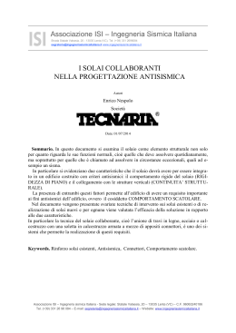 Associazione ISI – Ingegneria Sismica Italiana I SOLAI