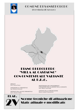Norme Tecniche di Attuazione- Stato attuale e modificato della