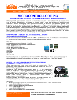 MICROCONTROLLORE PIC - Catalogo Samar Online