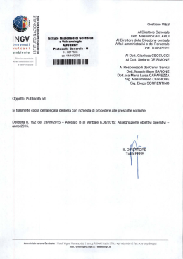n. 192 - L`Istituto - Istituto Nazionale di Geofisica e Vulcanologia