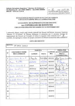 II LISTA DOCENTI - Liceo Scientifico Mariano IV d`Arborea