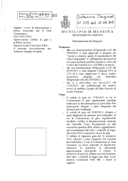 Determina Dirigenziale n° 109