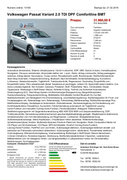 Volkswagen Passat Variant 2.0 TDI DPF Comfortline BMT Prezzo