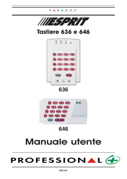 Manuale utente - Italarm Security System
