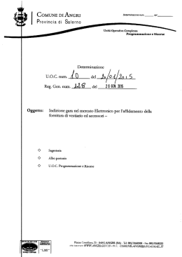 Indizione Gara - Comune di Angri