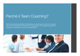 Perché il Team Coaching
