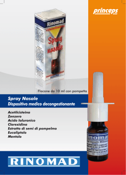 Spray Nasale Dispositivo medico decongestionante