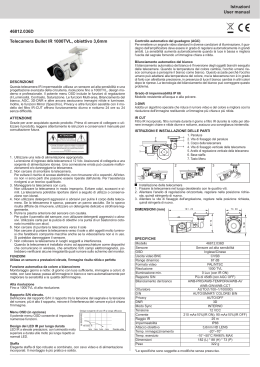 46812.036D Istruzioni User manual Telecamera Bullet IR