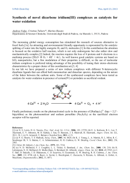 Synthesis of novel dicarbene iridium(III) complexes as