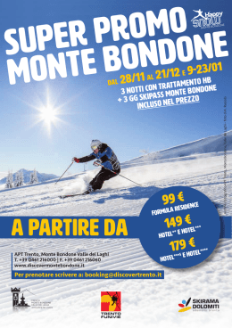 SUPER PROMO MONTE BONDONE - APT Trento, Monte Bondone