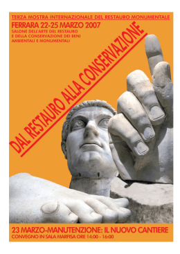terza mostra internazionale del restauro monumentale