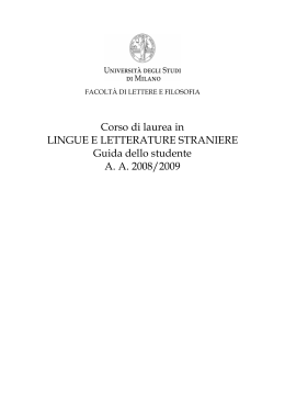 Lingue e letterature straniere