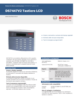 DS7447V2 Tastiere LCD - Bosch Security Systems