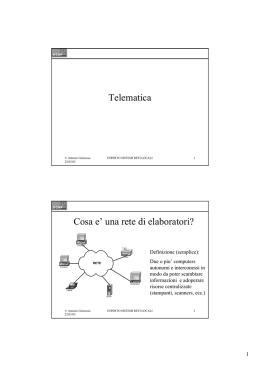 Telematica Cosa e` una rete di elaboratori?