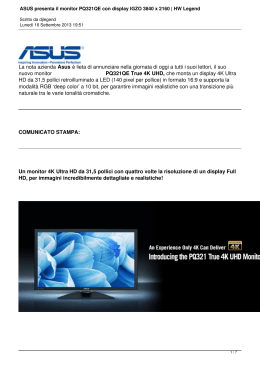 ASUS presenta il monitor PQ321QE con display IGZO