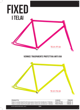 Telaio Bici Fixed e Pieghevole