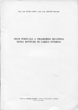 silos portuali a trasbordo multiplo senza rotture di carico interno