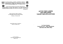 INTERNATIONAL CENTRE FOR THEORETICAL PHYSICS