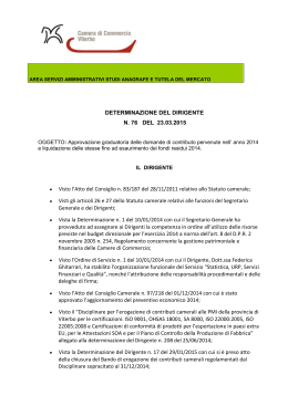 Determinazione n. 76 del 23-3-2015 - CCIAA di Viterbo