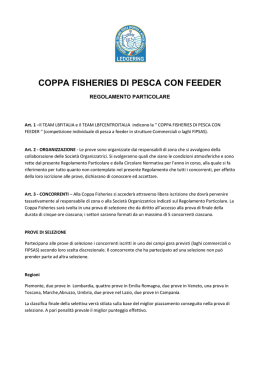 Coppa Fisheries di pesca a feeder-1 - Asd Aps Delfini