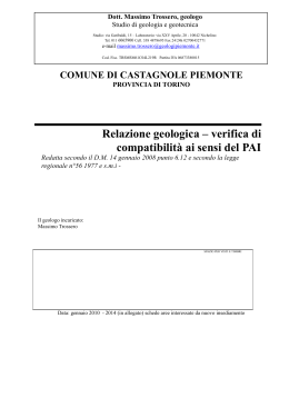 Relazione geologica - Castagnole Piemonte