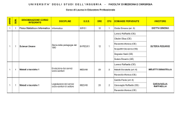 ` DEGLISTUDIDELL ` INSUBRIA - FACOLTA` DI MEDICINA E