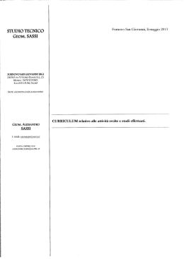 STUDIO TECNICO GEOM. SASSI - Comune di Fornovo San Giovanni