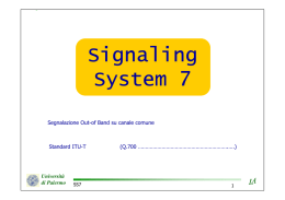Signalling System 7 - Universit&agrave; di Palermo