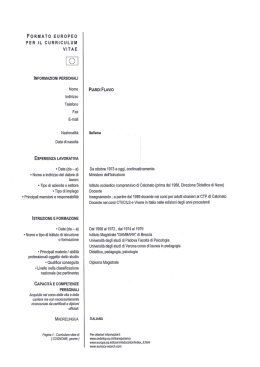 Curriculum vitae - Comune di Bedizzole