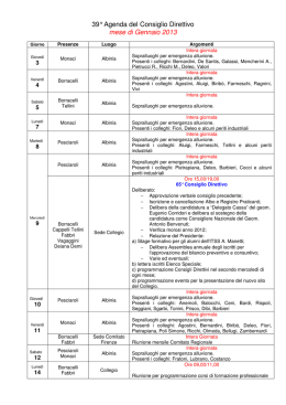 Agende del mese dell`ANNO 2013 - Collegio Provinciale Geometri e