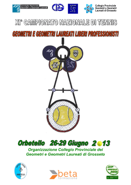 Programma 11° Campionato Italiano Tennis a squadre GEOMETRI
