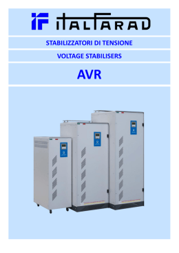 STABILIZZATORI DI TENSIONE VOLTAGE STABILISERS