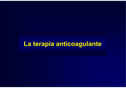 La terapia anticoagulante - Dipartimento di Farmacia