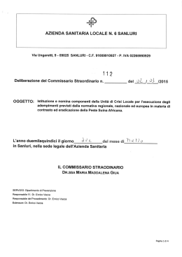 Deliberazione n.112 del 02/03/2015