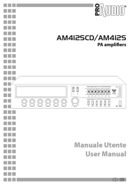 Manuale Utente User Manual AM412SCD/AM412S