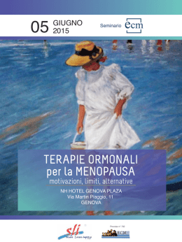 TERAPIE ORMONALI per la MENOPAUSA